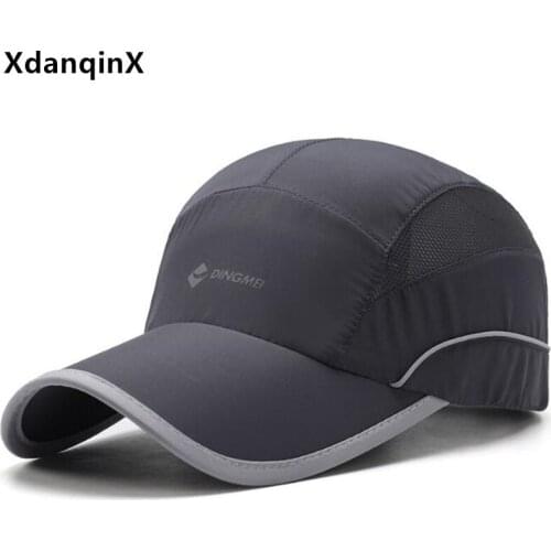 XdanqinX New Summer Mens Mesh Cap Breathable Baseball Caps Snapback Cap Adjustable Size Womens Hat Couple Casual Sports Caps