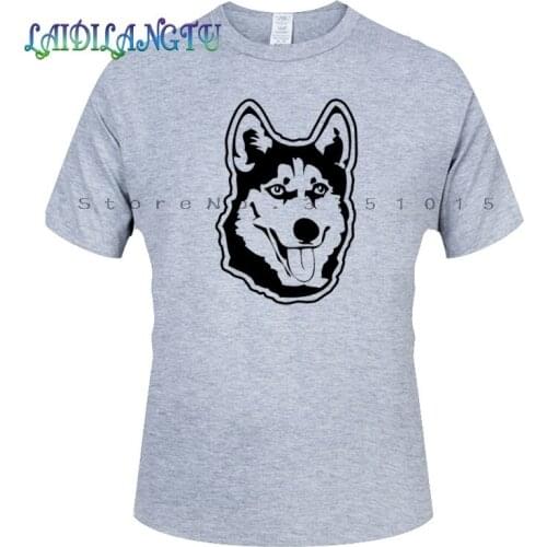 Funny Husky Dog Siberian Malamute Silhouette Fashion Print T-shirt Mens Pattern Mens Print Cotton T-Shirt