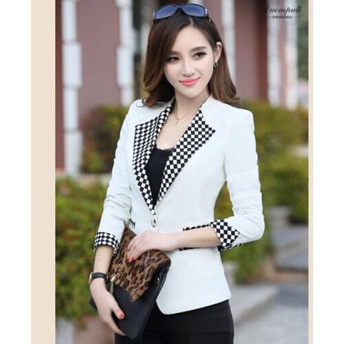 Brand European Patchwork Blazer Feminino Newest Spring Autumn Winter Women Clothing Long Loose Casual Coat Womens Jacket