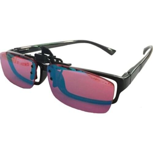 ZXTREE New Women Men Blind Color Blind Clip on Sunglasses Red Green Blindness Glasses Corrective Colorblind Driver Eyewear Z406