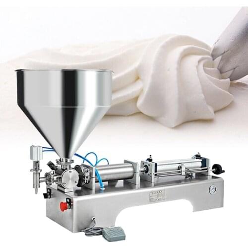 110V 220V Paste Liquid Filling Machine Stainless Steel Semi Automatic Horizontal Pneumatic Filling Machine