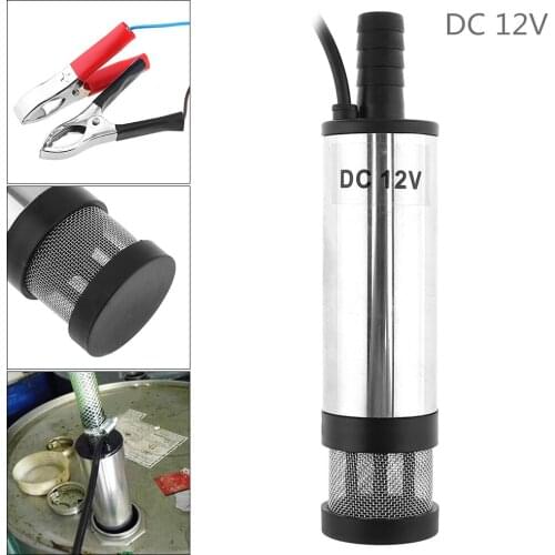 12V Car Electric Submersible Pump Diesel Fuel Water Oil Transfer Submersible Pump with On/Off Switch