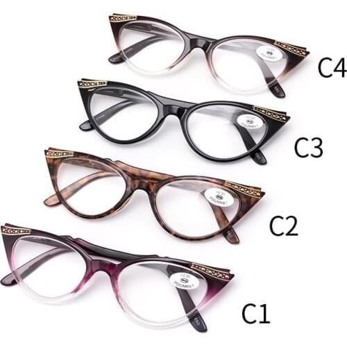 195124 Cooling Glasses For Women Womens Optical Bezel Frame Cat Eye Reading Glasses
