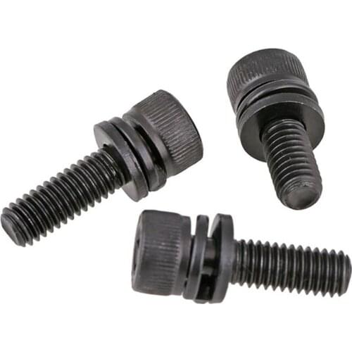 2/5pcs Allen Bolts Socket Cap Screws Hex Head Countersunk Washer + Spring Washer M3-M12