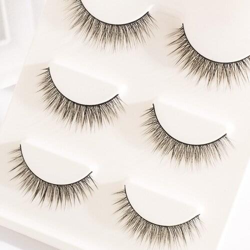 3 Pairs of 3D False Eyelashes Natural Artificial Eyelashes Natural Long Soft Handmade Cross Thick Eyelashe