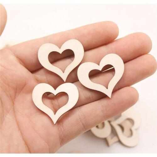 50pcs creative carving heart-shaped wedding home decoration DIY hollow love party party handmade trinkets