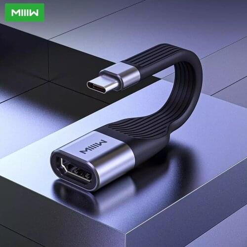 MIIIW Type-C To HDMI-Compatible Adapter 4K TV Cables Converter For Macbook Pro Air Samsung S9 S10 Huawei P20 Mate 20 Smartphone