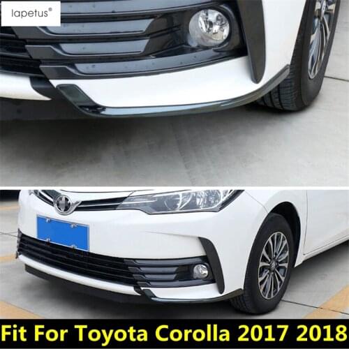 Lapetus Accessories Fit For Toyota Corolla 2017 2018 Front Fog Lights Lamp Eyelid Eyebrow Corner Strip Molding Cover Kit Trim