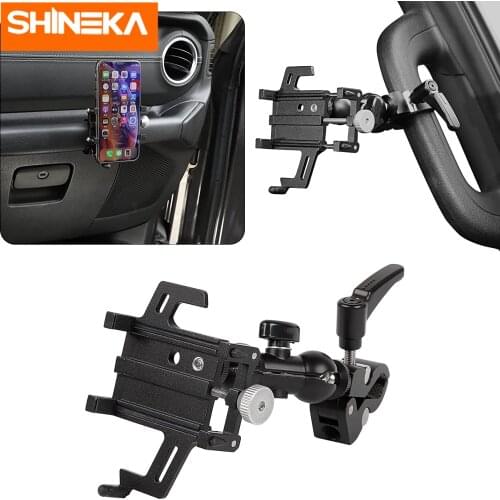 SHINEKA Car Phone Holder Adjustable Universal Holder Stand Accessories Fit For Motorcycles/Cars/Bikes/Trucks/SUVs with A-pillars