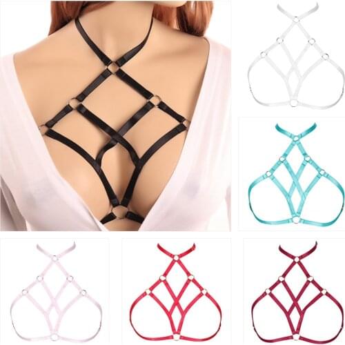 Hollow Bra Harness Fashion Belt Adjust Size Suspenders Pole Dance Rave Costume Waist Punk Gothic Style Erotic Lingerie Chest