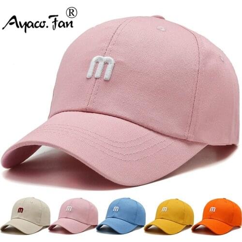 Summer Women Men Flower Embroidered Letter M Baseball Cap Solid Snapback Sunhat Outdoor Sports Hip Hop Baseball Hats Casquette