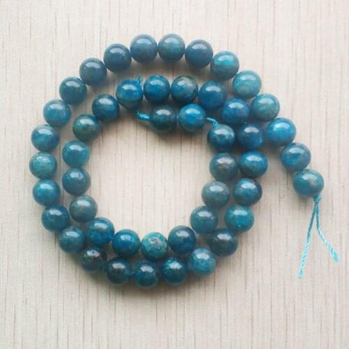 Wholesale 47pcs/lot fashion good quality Natural apatite stone round Shape Loose Beads 8mm for jewelry Accessories making free