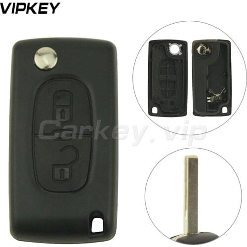 Remotekey CE0536 2 button Remote Flip car Key Shell Fob Case HU83 for Peugeot 207 307 308