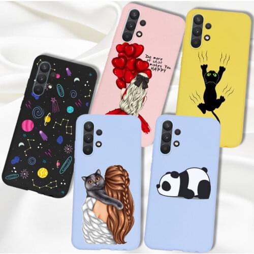 Cover For Samsung Galaxy A32 Case A 32 4G 5G Coque Silicone TPU Candy Cartoon Cat Unicorn Shark For GalaxyA32 Funda Fashion Girl