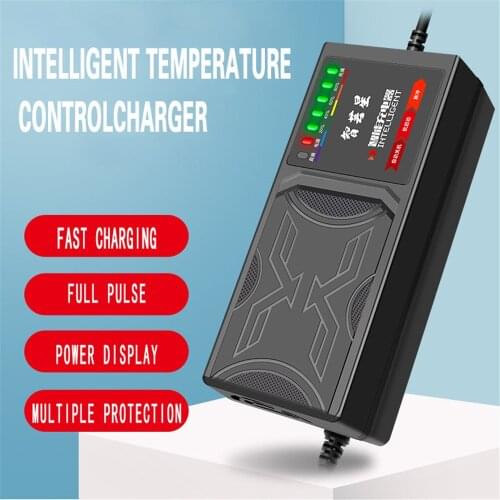 48V20AH Electric Car Charger 7 Light Display Power Display, Reverse Connection Protection, Temperature Protection, Full Shutdown