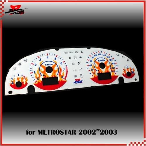 DASH EL Glow Gauge for Mondeo Mk3 Metrostar 2002 2003 digital dimmer Sound Activated Flame design 240 km 8000 rpm