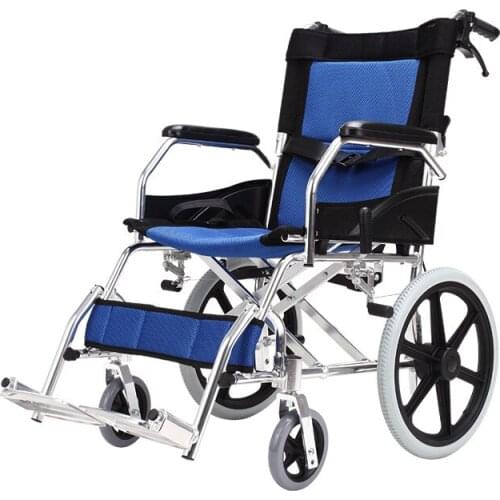 Lightweight aluminum alloy the elderly wheelchair home multi-functional stroke rehabilitation tool portable disabled handcart