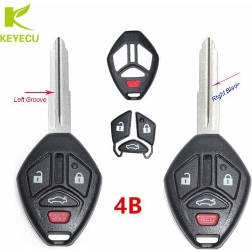 KEYECU Replacement Uncut Remote Key Case Shell Housing For Mitsubishi Eclipse Galant Lancer Raider Endeavor Outlander 4 Buttons