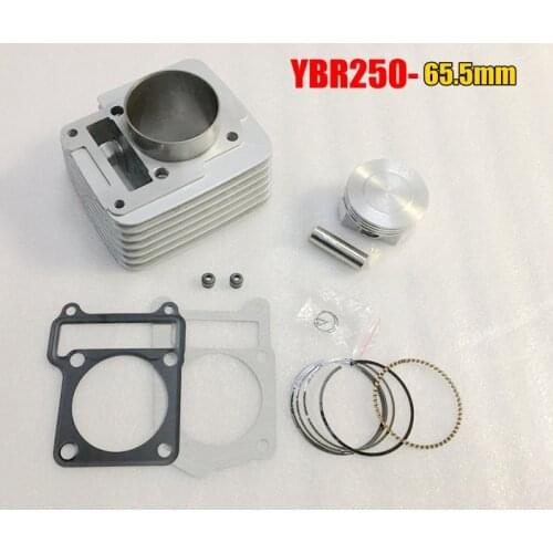 Free shipping Motorcycle Cylinder Kit 57.4mm 65.5mm Big Bore For Yamaha YBR125 YBR 125 XTZ125 YB125Z YBR XTZ Modified Engine