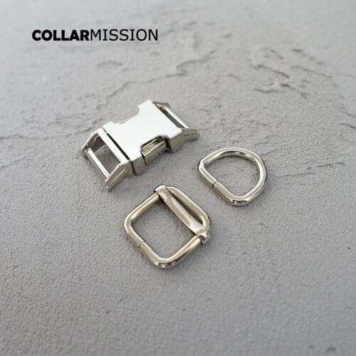 Metal buckle+adjust buckle+D ring/set) safety clasp DIY sewing accessory 15mm environmental plated metal buckle ziny alloy