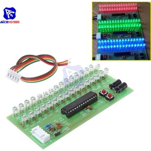 Diymore Solderless VU Meter Module 16 LED Dual Channel Audio Level Indicator Amplifier Lamp LED Light DC 8 -12V