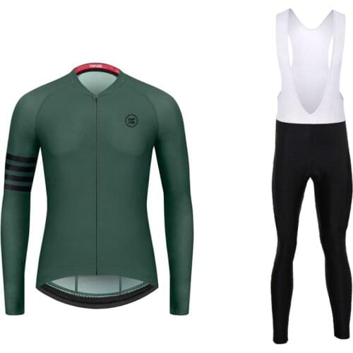 Kapvoe Pro Team Autumn Mens Cycling Jersey Set Long Sleeve MTB Bike Cycle Clothing Uniform Bicycle Clothing 20D Sponge Pad