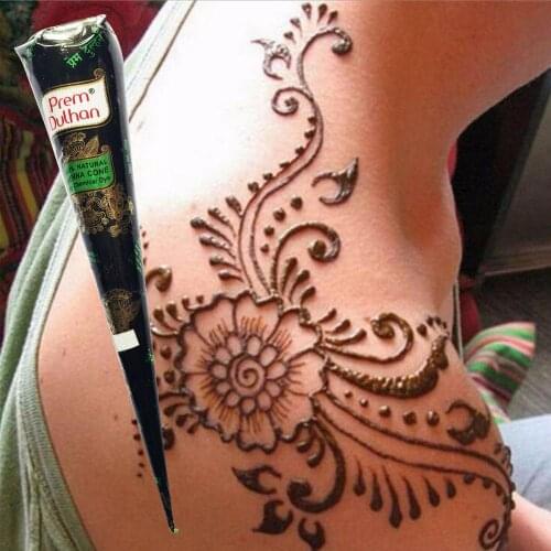 Henna Tattoo Paste Black brown red white Henna Cones Indian For Temporary Tattoo Sticker Body Paint Art Cream Cone