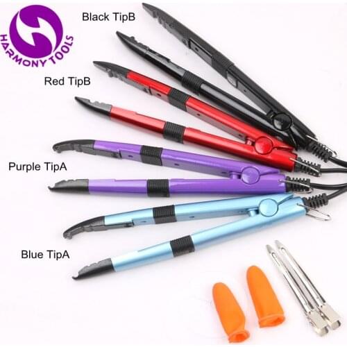 Gift + 1 Piece Adjustable Temperature Pre Bonded Keratin Hair Extension Tools Mini Heat Iron Hair Connector