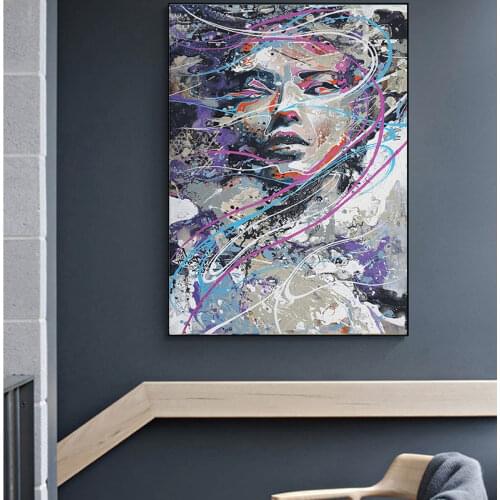 Female Portrait Abstract Posters and Prints Watercolor Girl Wall Art Canvas Painting on The Wall Home Decor Frameless