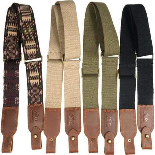 Hunting Rifle Gun Sling Belt Cotton & Leather Air Shotgun Shoulder Strap Adjustable up to 119CM Tactical Gun Accessories