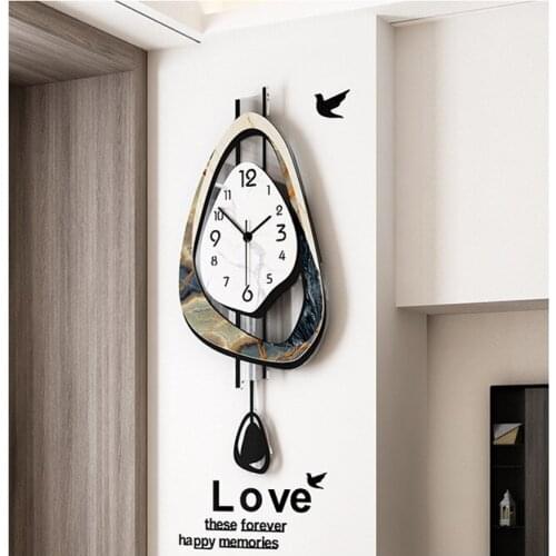Wall Clock Luxury Nordic Art Deco Wall Clock Living Room Personality Creative Fashion Household Modern Simple American Clock