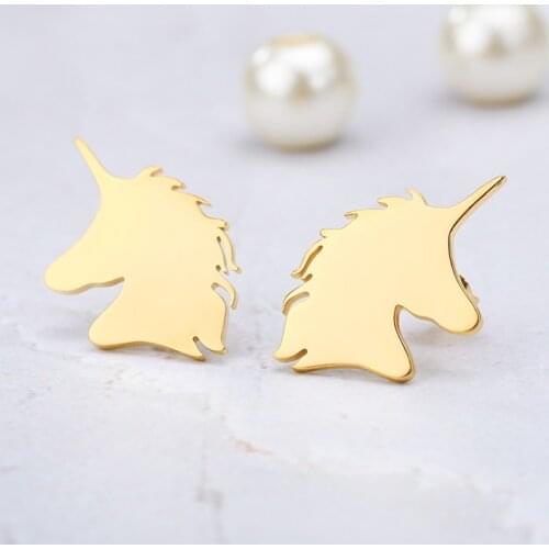 Animal Horse Design Earring Studs Elegant Fashion Women Jewelry Girl Gifts EH0022