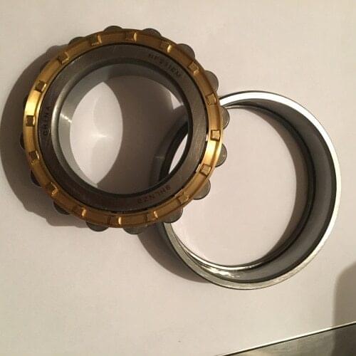 SHLNZB Bearing 1Pcs NF208 NF208E NF208M C3 NF208EM NF208ECM 40*80*18mm Brass Cage Cylindrical Roller Bearings