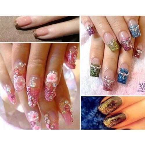 Mixed 9 colors Nail Glitter Dust Powder UV Powder Flash Nail Art Glitter Decoration 180g/bag, 20g per color