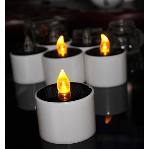 Blesiya Solar Powered LED Tea Light Candle For Home Wedding Party Decoration