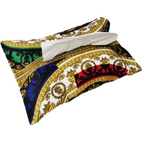 Tissue Case Box Velvet Home Reusable Travel Pouch Towel Napkin Papers Bag Holder Tissue Box Container for Office Home Decoration