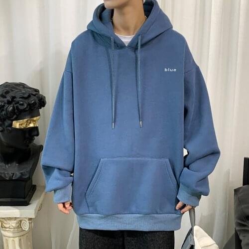 Men Embroidery Fleece Hooded Hoodies Nice Mens Oversized Korean Harajuku Sweatshirts 7 Colors Black Oversized Hoodie Women