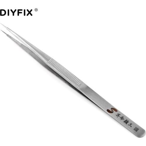 Ultra Thin Precision Tweezers Stainless Steel Anti-static Antimagnetic Forceps for Electronic Components Maintenance Repair Tool