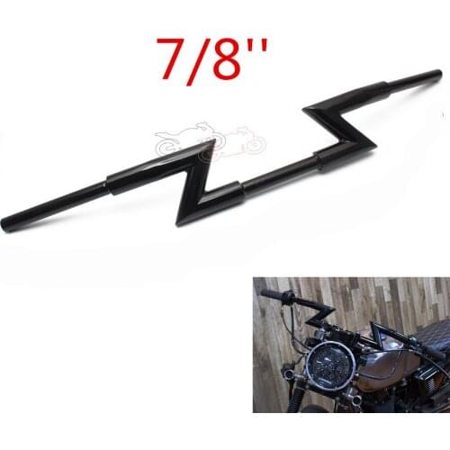 7/8" Z Style Bar Motorcycle Handlebar Universal For Kawasaki Honda Yamaha Suzuki Dyna Touring Softail With 7/8" 22mm Handlebar