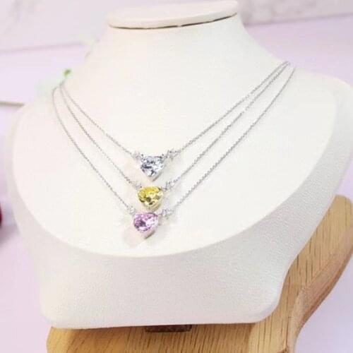 Designer Fashion 925 Sterling Silver Jewelry 3A Cubic Zirconia Party Necklace