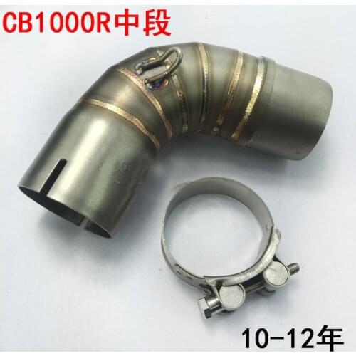 Motorcycle Exhaust middle contact pipe modified exhaust middle pipe for honda CB1000R CB 1000 R 1000R 2001-2012