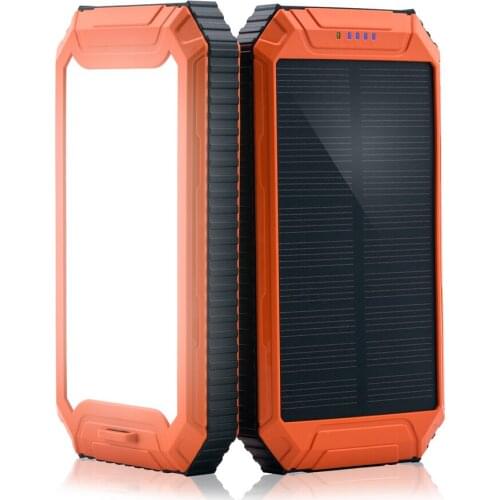 PowerGreen Portable 10000mAh 5V 2A Solar Power Bank Charger for Mobile Phone/iPad