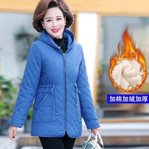 2021 NEW Large Size Women Cotton Coat Parkas Autumn Winter Jacket Womens Plus Velvet Padded Hooded Warm Down Cotton Overcoat5XL