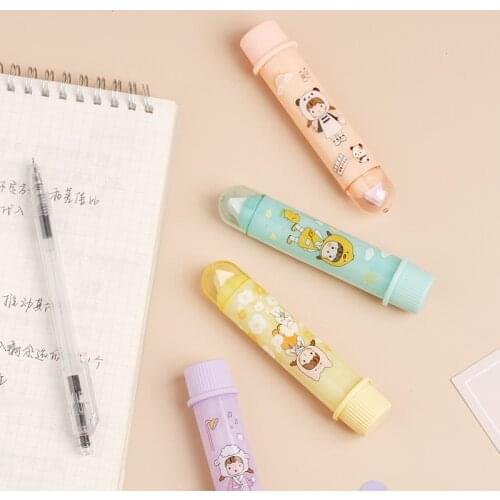 1 PC Double Head Correction Tape + Double Sided Adhesive Dot Roller Glue Runner Tape for Scrapbooking DIY