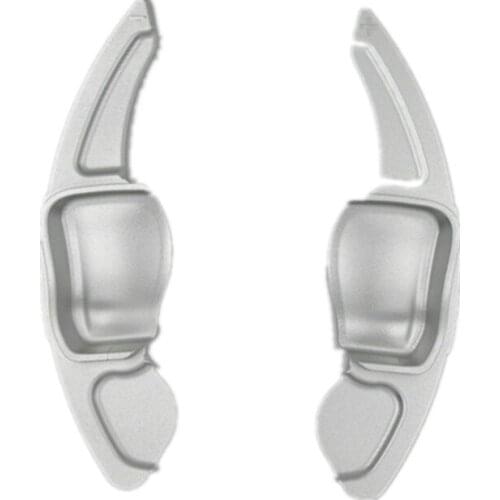 2PCS Car Steering Wheel Shift Paddles Aluminum Extension Shifters Stickers For VW Tiguan Golf 6 MK5 MK6 Jetta GTI R36 R20