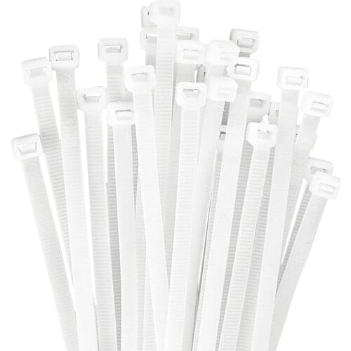 3bags 100pcs/bag 3x100mm 3x150mm 3x200mm Self-Locking Plastic Nylon Ties Black White Cable Tie Fastening Ring Wraps Strap