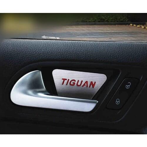 4PCS Interior Door Handles Built-in Decorative Modification Accessories for VW Tiguan 5N Golf 6 7 MK6 MK7 GTI 2008-2018