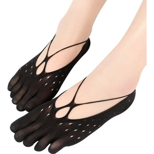 5 Pairs 2021 Summer Women Lady Fashion Cotton Antiskid Invisible Liner No Show Peds Low Cut Ice Short Socks Hosiery Female Meias