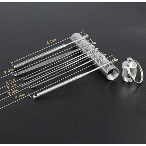 6Pcs/set Ear Wax Pickers Stainless Steel Spiral Earpick Wax Remover Curette Ear New