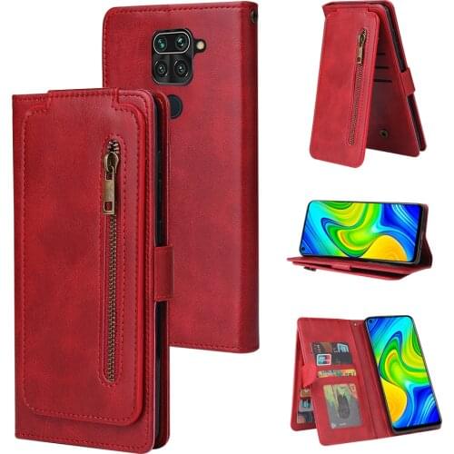 Redmi Note 9 Pro Flip Case Fashion Zipper Pocket Leather Wallet Phone Cover for Xiaomi Redmi Note 8 Pro Note 9S Redmi Note7 Case